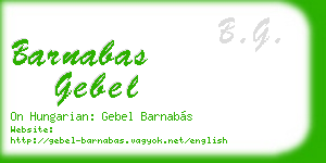 barnabas gebel business card